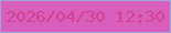 文字の大きさ：4、枠の色：a1a5dc、背景の色：d95fbc、文字の色：d4408f 無料ブログパーツのブログ時計