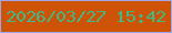 文字の大きさ：5、枠の色：a1a5e9、背景の色：ce5307、文字の色：40b987 無料ブログパーツのブログ時計