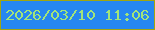 文字の大きさ：5、枠の色：a1a60f、背景の色：2687f1、文字の色：a2e57a 無料ブログパーツのブログ時計