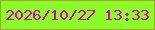 文字の大きさ：5、枠の色：a1a72a、背景の色：8cfb2a、文字の色：d202c8 無料ブログパーツのブログ時計