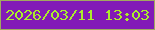 文字の大きさ：5、枠の色：a1a95f、背景の色：821ab7、文字の色：aaed2c 無料ブログパーツのブログ時計