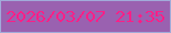 文字の大きさ：1、枠の色：a1aad9、背景の色：9a61b0、文字の色：fb1f87 無料ブログパーツのブログ時計