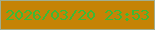 文字の大きさ：5、枠の色：a1ae90、背景の色：c58306、文字の色：3bba36 無料ブログパーツのブログ時計