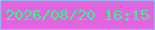 文字の大きさ：3、枠の色：a1b2f1、背景の色：e065de、文字の色：36f687 無料ブログパーツのブログ時計