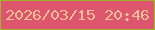 文字の大きさ：3、枠の色：a1b32c、背景の色：de556e、文字の色：edbd95 無料ブログパーツのブログ時計