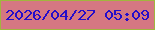 文字の大きさ：4、枠の色：a1b53e、背景の色：d57782、文字の色：240cca 無料ブログパーツのブログ時計