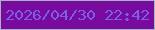 文字の大きさ：5、枠の色：a1b5c3、背景の色：780b9e、文字の色：7c5eea 無料ブログパーツのブログ時計
