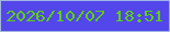 文字の大きさ：2、枠の色：a1b5e1、背景の色：5347eb、文字の色：5ad00e 無料ブログパーツのブログ時計