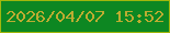 文字の大きさ：5、枠の色：a1b70c、背景の色：0d8722、文字の色：bcac31 無料ブログパーツのブログ時計