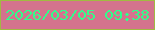 文字の大きさ：1、枠の色：a1ba42、背景の色：d4738d、文字の色：31fe8b 無料ブログパーツのブログ時計