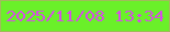 文字の大きさ：1、枠の色：a1bb5b、背景の色：6af029、文字の色：d64de6 無料ブログパーツのブログ時計
