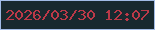 文字の大きさ：2、枠の色：a1bbe6、背景の色：18292f、文字の色：bb3948 無料ブログパーツのブログ時計