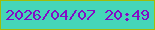 文字の大きさ：4、枠の色：a1bc09、背景の色：45d6b8、文字の色：830bc6 無料ブログパーツのブログ時計