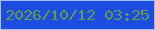 文字の大きさ：1、枠の色：a1bffc、背景の色：1b4de0、文字の色：639b4a 無料ブログパーツのブログ時計