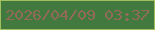 文字の大きさ：4、枠の色：a1c05d、背景の色：41793f、文字の色：93695a 無料ブログパーツのブログ時計