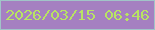 文字の大きさ：1、枠の色：a1c4c8、背景の色：a580c1、文字の色：b8e363 無料ブログパーツのブログ時計