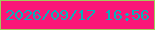 文字の大きさ：4、枠の色：a1cc5a、背景の色：fa1678、文字の色：06b2bb 無料ブログパーツのブログ時計