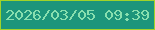 文字の大きさ：4、枠の色：a1d329、背景の色：1c957b、文字の色：87dfaf 無料ブログパーツのブログ時計