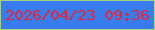 文字の大きさ：3、枠の色：a1d38b、背景の色：377ded、文字の色：eb2137 無料ブログパーツのブログ時計