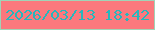 文字の大きさ：5、枠の色：a1d3b7、背景の色：fc787d、文字の色：26b7bd 無料ブログパーツのブログ時計