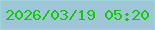 文字の大きさ：4、枠の色：a1d3da、背景の色：9ec5d8、文字の色：0fcd02 無料ブログパーツのブログ時計