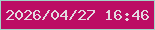 文字の大きさ：2、枠の色：a1d4c7、背景の色：bc0c64、文字の色：e3d8e1 無料ブログパーツのブログ時計