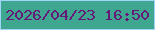 文字の大きさ：5、枠の色：a1d4f9、背景の色：3fa790、文字の色：661979 無料ブログパーツのブログ時計