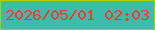 文字の大きさ：4、枠の色：a1d501、背景の色：3ebca9、文字の色：ef3a34 無料ブログパーツのブログ時計