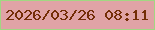 文字の大きさ：3、枠の色：a1d782、背景の色：e0a3a6、文字の色：742d07 無料ブログパーツのブログ時計