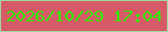 文字の大きさ：3、枠の色：a1d89d、背景の色：d65a68、文字の色：32ea02 無料ブログパーツのブログ時計
