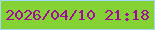 文字の大きさ：5、枠の色：a1d8ff、背景の色：84d233、文字の色：a1059c 無料ブログパーツのブログ時計