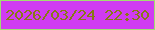 文字の大きさ：4、枠の色：a1dd71、背景の色：d03bf2、文字の色：887915 無料ブログパーツのブログ時計