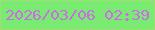 文字の大きさ：4、枠の色：a1de71、背景の色：79ea72、文字の色：d06be7 無料ブログパーツのブログ時計