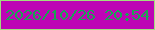 文字の大きさ：5、枠の色：a1df7e、背景の色：bd05b5、文字の色：19a353 無料ブログパーツのブログ時計