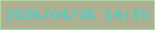 文字の大きさ：5、枠の色：a1dfa4、背景の色：afaf91、文字の色：40d3d0 無料ブログパーツのブログ時計