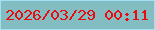 文字の大きさ：3、枠の色：a1e0f5、背景の色：83bdc1、文字の色：e60c11 無料ブログパーツのブログ時計