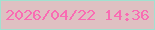 文字の大きさ：3、枠の色：a1e1d0、背景の色：dfc0c2、文字の色：f96cb3 無料ブログパーツのブログ時計