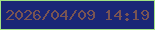 文字の大きさ：5、枠の色：a1e383、背景の色：1a2676、文字の色：795453 無料ブログパーツのブログ時計