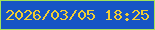 文字の大きさ：2、枠の色：a1e45a、背景の色：1655c5、文字の色：f2ce33 無料ブログパーツのブログ時計