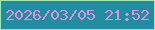 文字の大きさ：3、枠の色：a1e5b8、背景の色：208da1、文字の色：e190db 無料ブログパーツのブログ時計