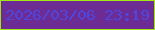 文字の大きさ：4、枠の色：a1e60e、背景の色：6d2b94、文字の色：4e46dd 無料ブログパーツのブログ時計
