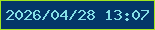 文字の大きさ：1、枠の色：a1e61f、背景の色：043768、文字の色：85dfe7 無料ブログパーツのブログ時計