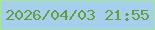 文字の大きさ：1、枠の色：a1e794、背景の色：a8ceed、文字の色：64a038 無料ブログパーツのブログ時計
