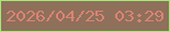文字の大きさ：2、枠の色：a1ea71、背景の色：8e705b、文字の色：dc8373 無料ブログパーツのブログ時計