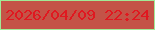 文字の大きさ：5、枠の色：a1ea96、背景の色：c45347、文字の色：e01820 無料ブログパーツのブログ時計