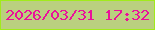 文字の大きさ：4、枠の色：a1eb1b、背景の色：bad07f、文字の色：ea119a 無料ブログパーツのブログ時計