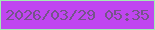 文字の大きさ：3、枠の色：a1edb2、背景の色：c046f0、文字の色：75548a 無料ブログパーツのブログ時計