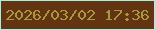 文字の大きさ：3、枠の色：a1f2e1、背景の色：633411、文字の色：a89842 無料ブログパーツのブログ時計