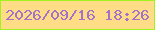 文字の大きさ：3、枠の色：a1f31d、背景の色：ffdc86、文字の色：a273c8 無料ブログパーツのブログ時計