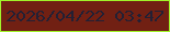 文字の大きさ：3、枠の色：a1f32a、背景の色：712013、文字の色：232034 無料ブログパーツのブログ時計
